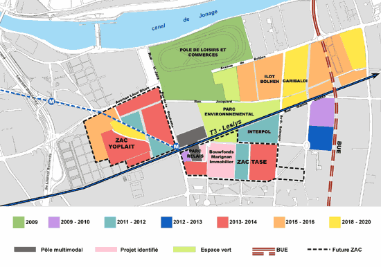 Lyon : Carré de Soie plan 2008 MINI