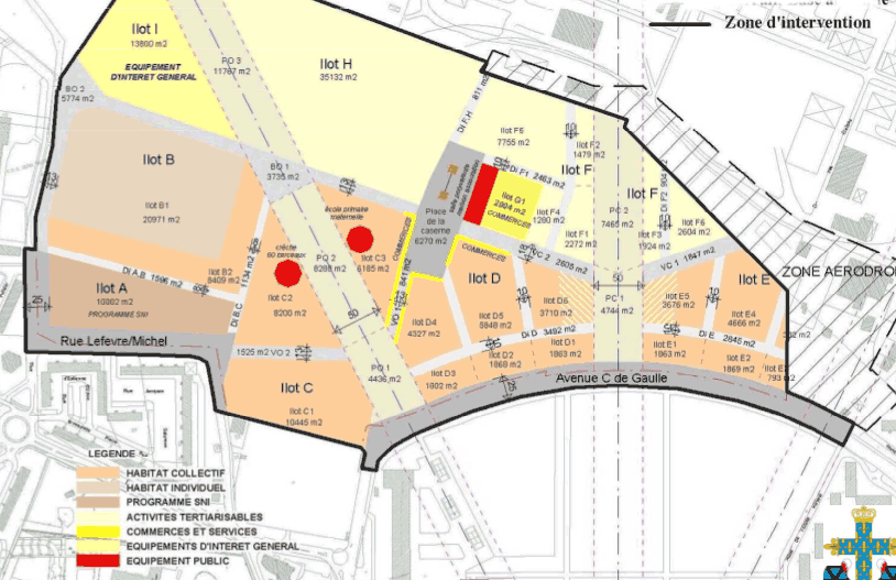 Sint-Cyr l'Ecole : site caserne Charles Renard SCHEMA DEVELOPPEMENT