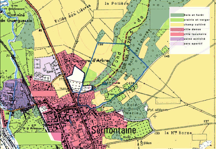 Sérifontaine : réserve de Frier local zone occup sols