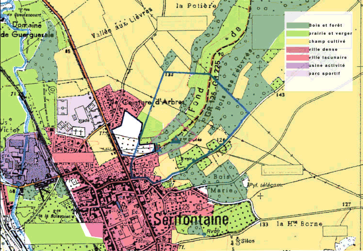 Sérifontaine : réserve de Frier local zone occup sols