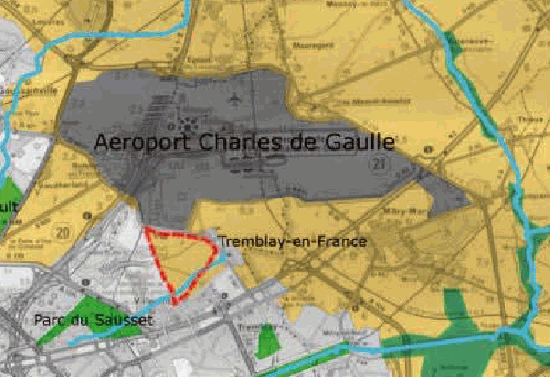 Tremblay-en-France : ZAC CdG sud  localisation