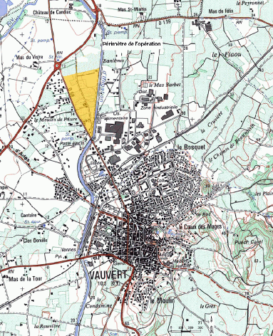 Vauvert : ZAC Côté Soleil localisation