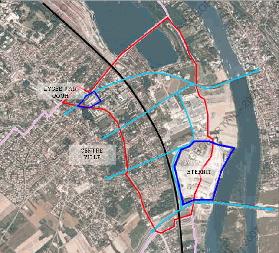 Vernouillet : vue aérienne secteur Est Bords de Seine