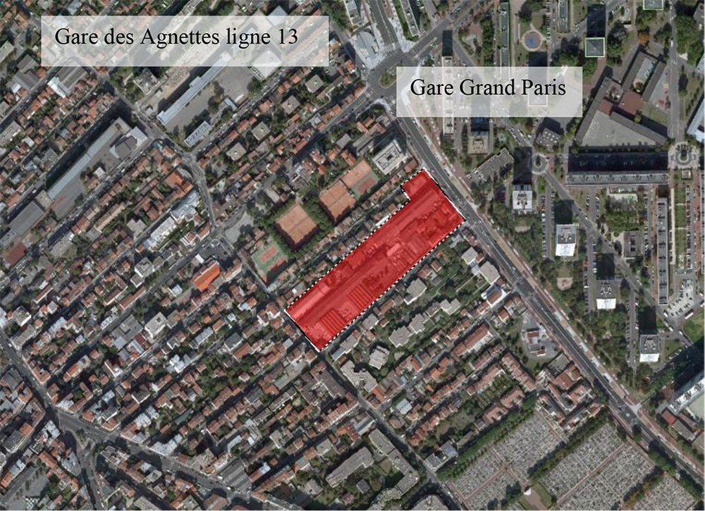 Asnières Agnettes 200 logements situation du terrain vue aérienne