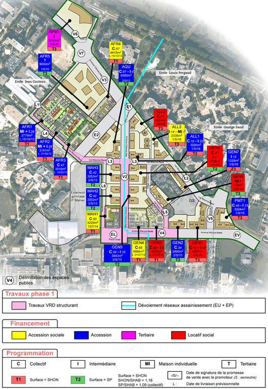 CASQY ZAC Aérostat plan des lots juin 2013