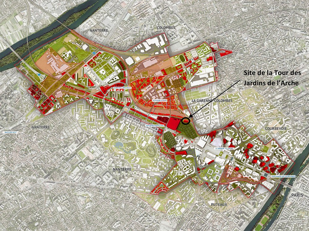 EPADESA tour des serres Jardins emplacement sur plan