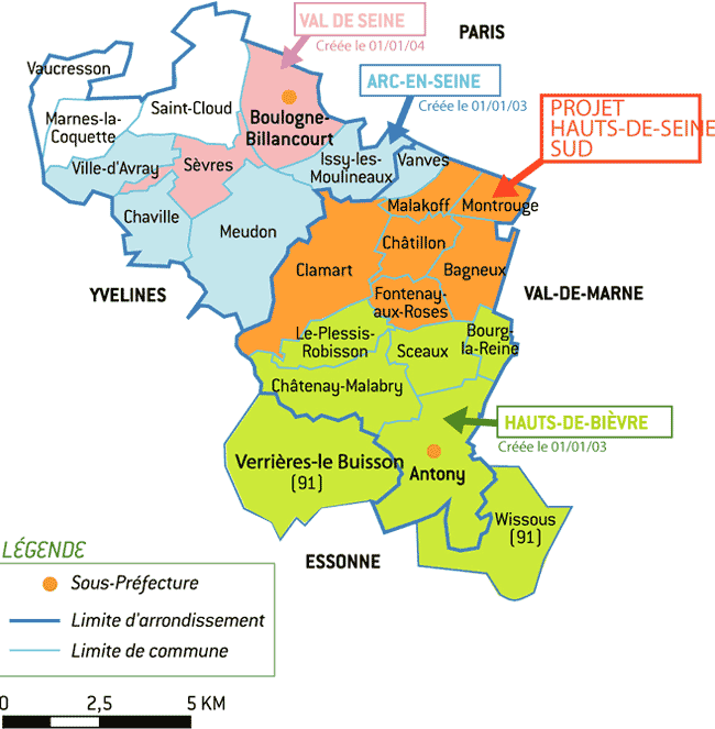 Hauts-de-Seine sud carte interco