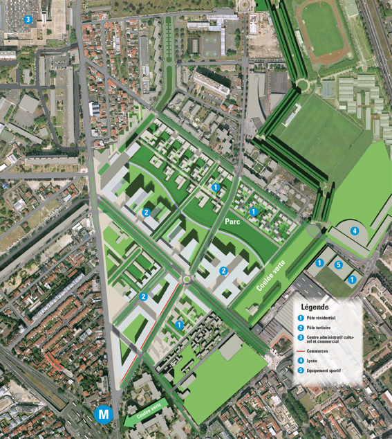 gennevilliers coeur de seine plan masse