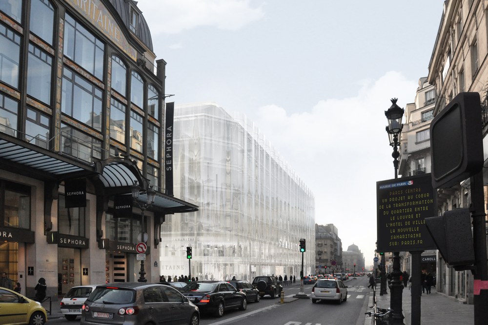 La Samaritaine projet Sanaa vue rue de Rivoli