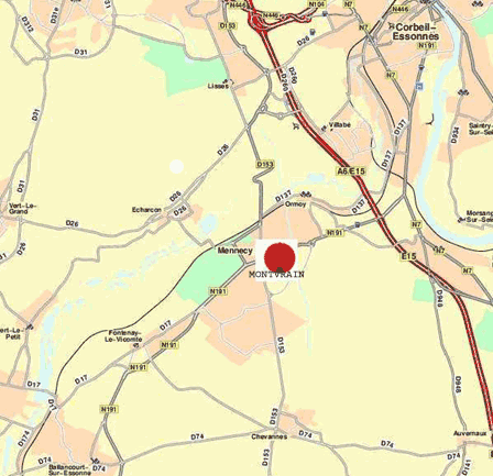 Mennecy : emplacement de la ZAC de Montvrain