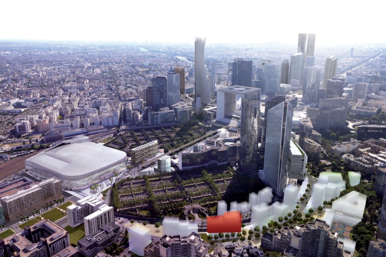 Nanterre Le Croissant Epadesa vue aérienne avec lot C