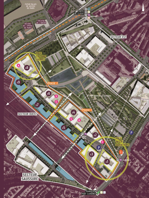 Paris Batignolles ouest phase 1 lots plan masse mai 2012 xw