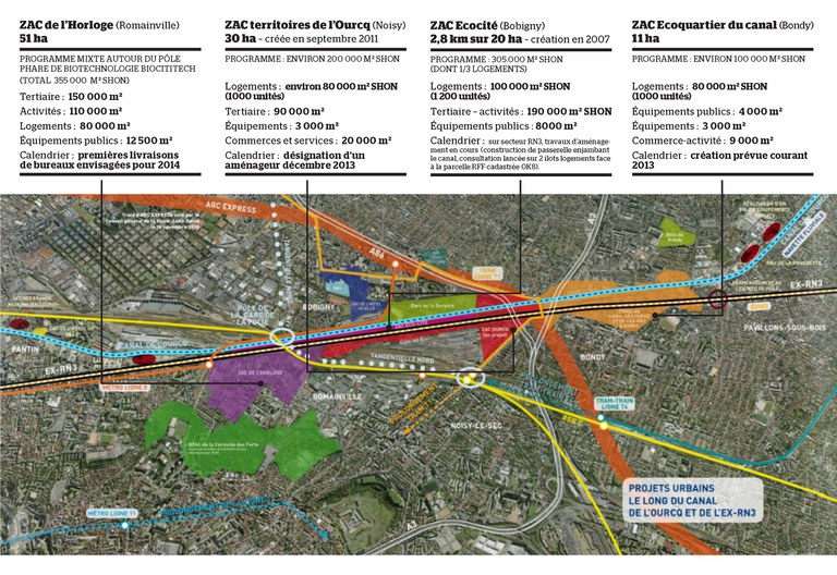 Plan 4 Noisy Le Sec carte projet urbains