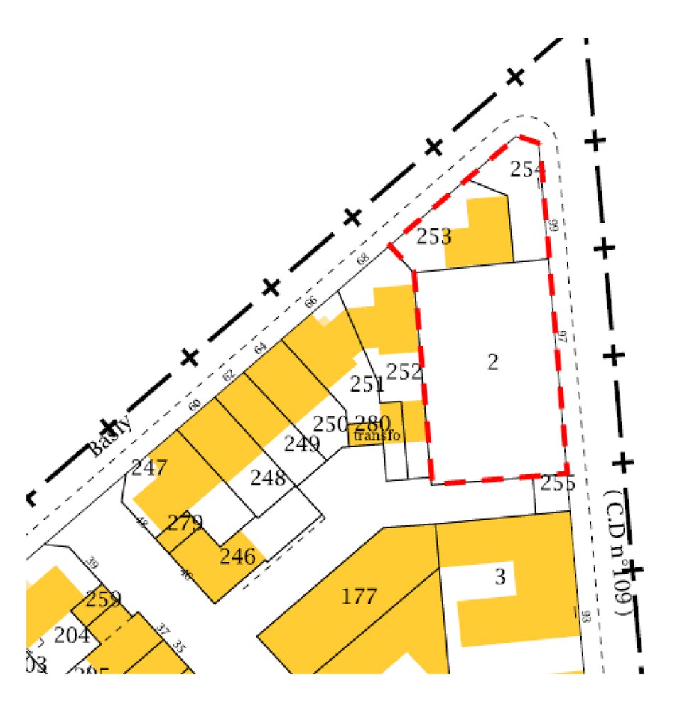 Plan de la rue Basly à Asnières