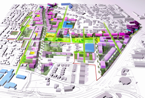 Tours : quartier Monconseil Eva Samuel plan 3D