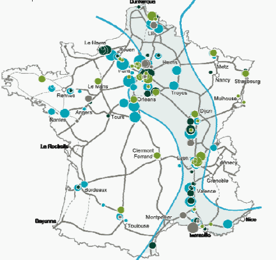 Entrepôts logistiques en 2009 : l'effet du canal Seine Nord