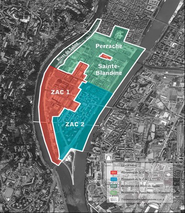 Lyon Confluence : redécoupage des secteurs opérationnels