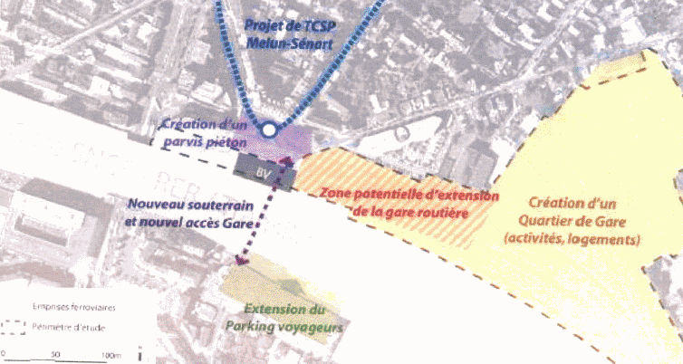 Melun : études urbaines préalables pour le quartier gare