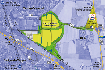 Essonne/Seine-et-Marne : Sénart lance l'étude d'impact de l'avenue du parc d'activités de l'A5