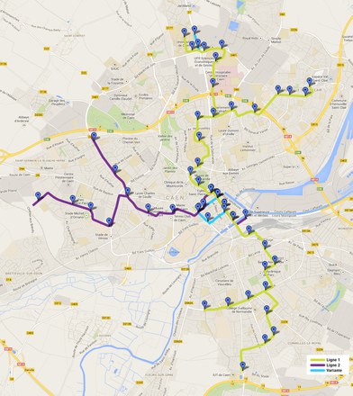 Caen : deux lignes de tramway seront mises en service en 2018