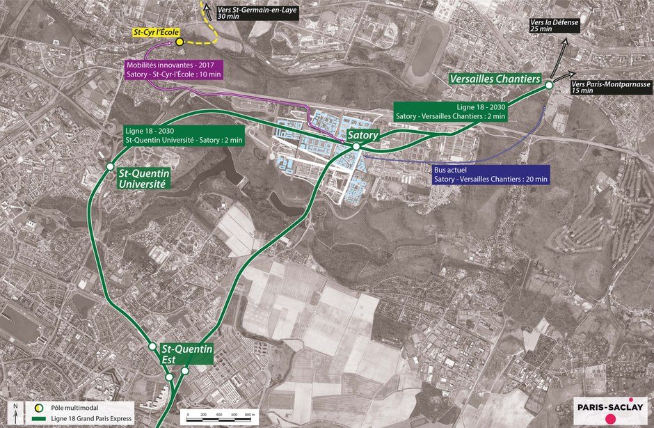 Paris-Saclay recherche des "mobilités innovantes" entre Saint-Cyr L'Ecole et Versailles Satory