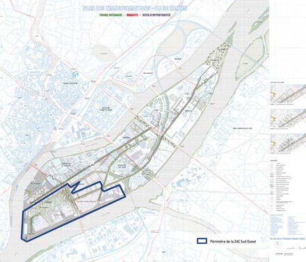 Île-de-Nantes : ligne de départ pour la ZAC 2, ligne d'arrivée pour les Halles Alstom