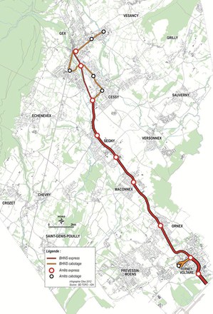 Genève / Pays de Gex : un BHNS entre Gex et Ferney-Voltaire