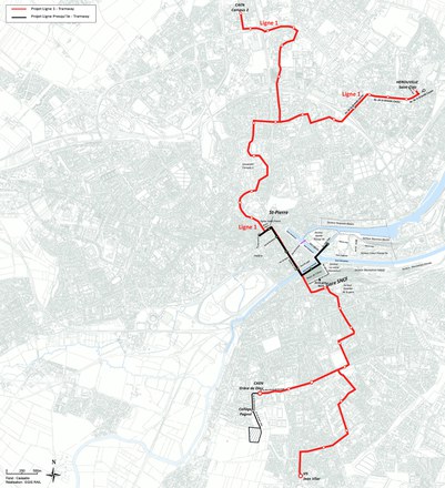 Caen : le tramway, mis sur des rails, est tourné vers la Presqu'Île