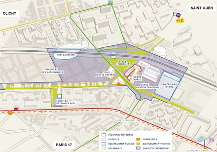 Paris : la Porte Pouchet à mi-chemin continue avec MG-AU