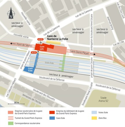 Nanterre la Folie / Les Groues : d'une gare emblématique à un pôle intermodal emblématique