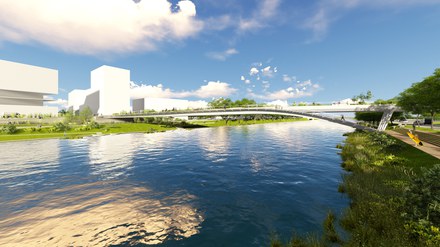 Saint-Denis : la passerelle du village olympique a ses architectes