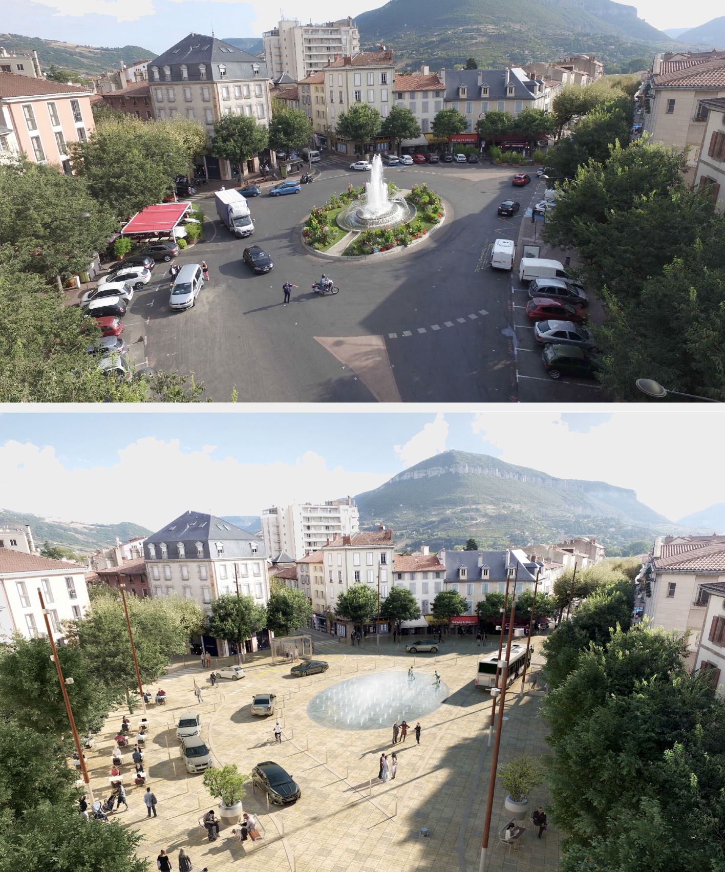 Millau_CoeurdeVille_Place du Mandarous