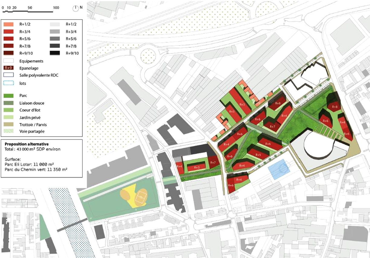 Aubervilliers Chemin Vert Plan Masse 2016