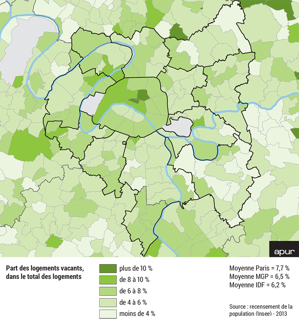 Logements vacants métropole Grand Paris