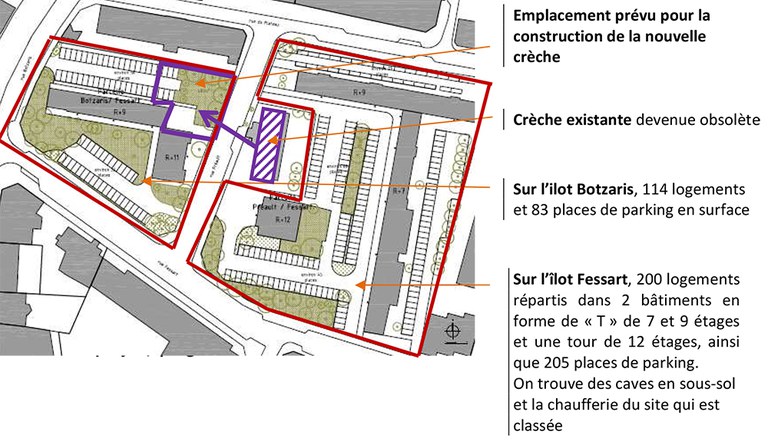 Paris Botzaris Plan Masse Creche