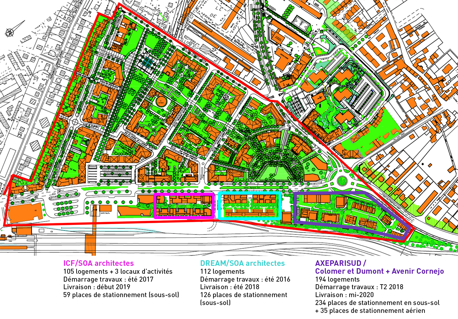 Massy Vilmorin Plan masse