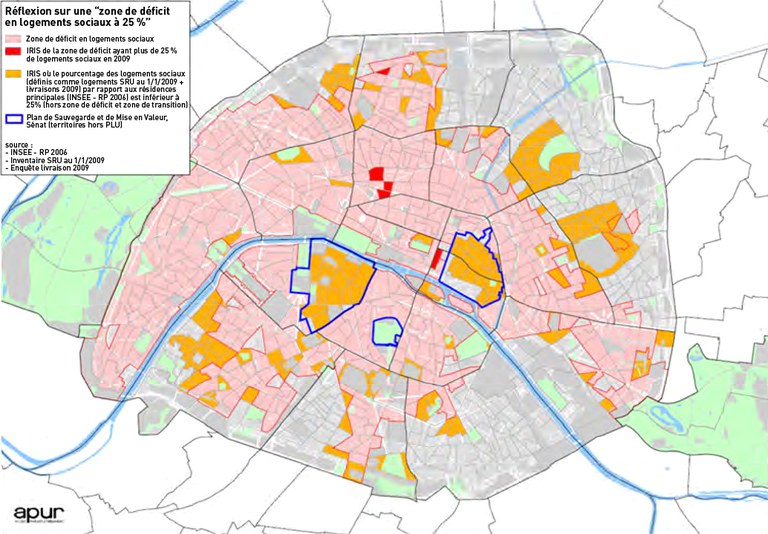 zone de déficit