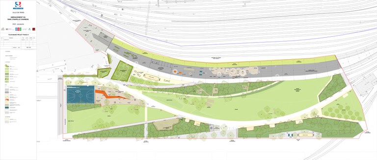 Chapelle Charbon plan de masse du parc P&MA2019