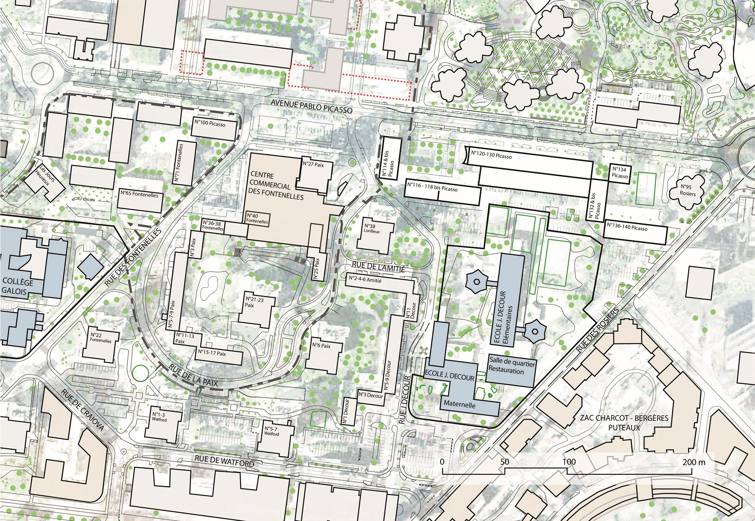 Secteur Fontenelles Plan existant