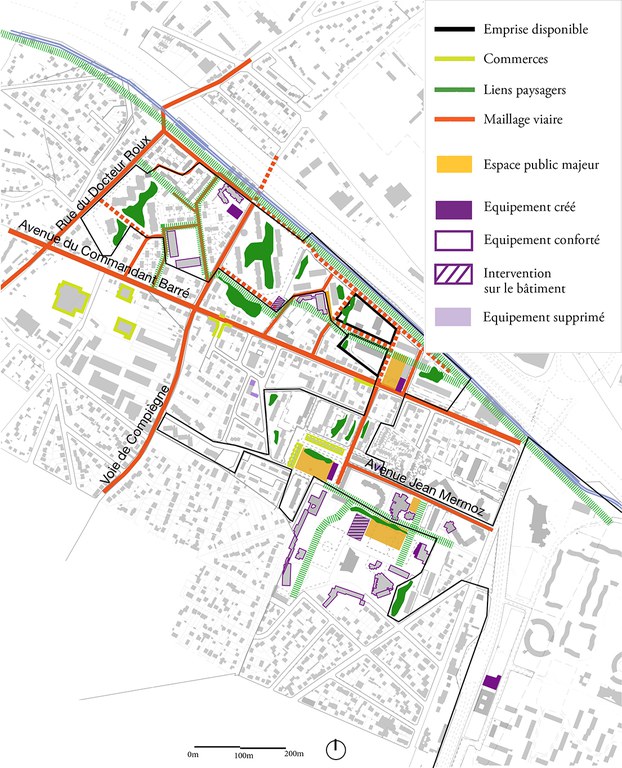 VITRY CHATILLON plan synthèse des principes d'aménagement