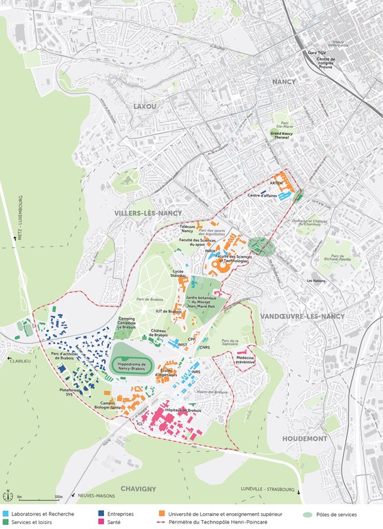 Nancy Technopôle Poincaré Périmètre et Occupation