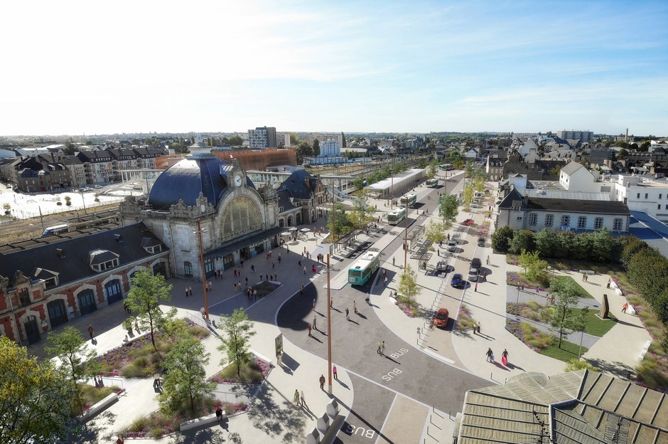 Saint-Brieuc : Le pôle d’échanges multimodal comme starter du quartier de gare