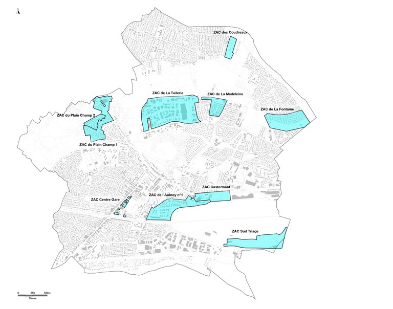 Chelles PLU décembre 2019 plan des ZAC