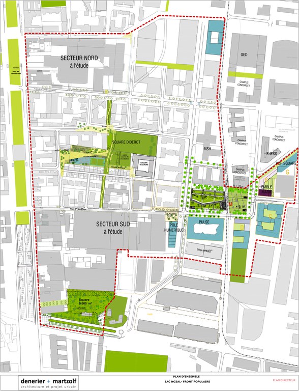 Plaine Saint-Denis ZAC Nozal Font Populaire plan de masse 2019 source Plaine Dév