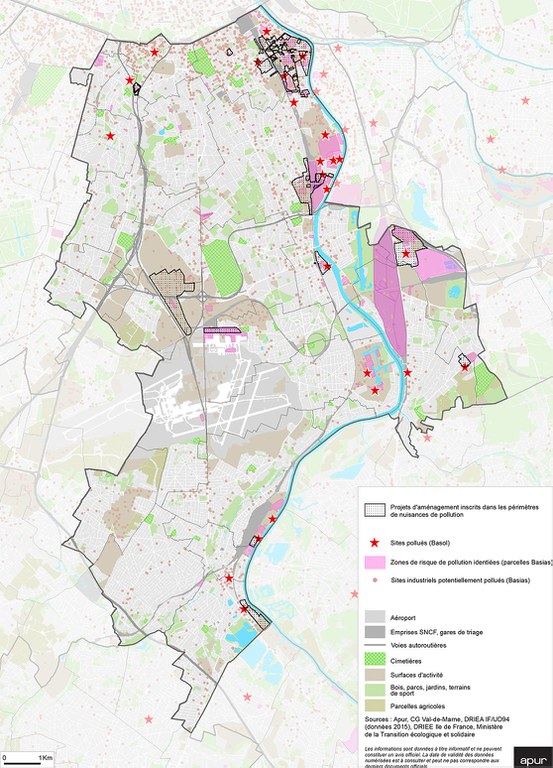 Grand-Orly Seine Bièvre T12_Pollutions avec secteurs d'aménagement