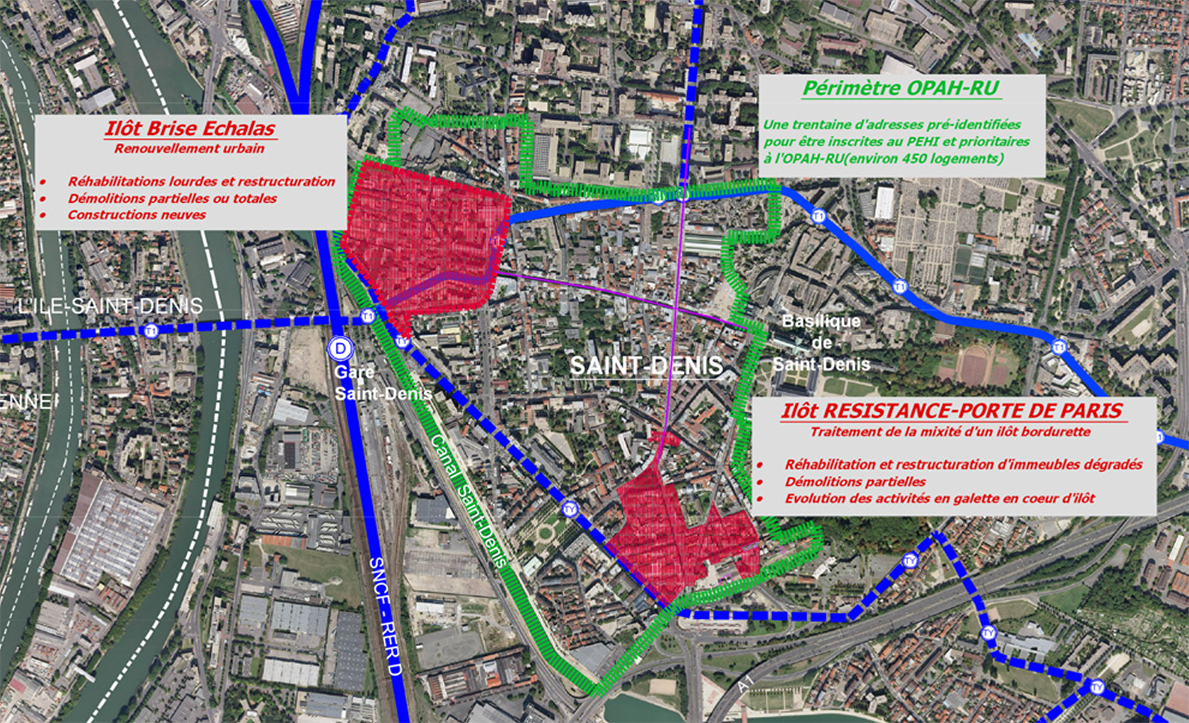 Secteurs prioritaires PNRQAD 2010 - Saint-Denis