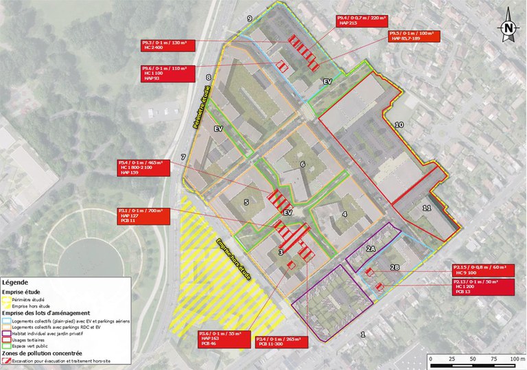 Saint-Liévin_Localisation des zones de pollution concentrée