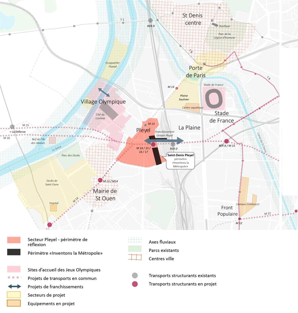 Saint Denis Pleyel localisation Quartier