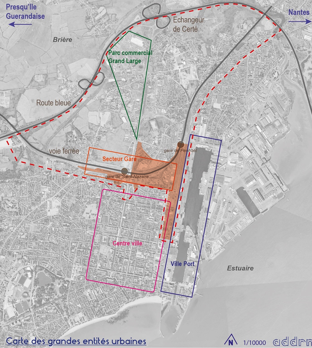 Saint Nazaire Entrée Nord Secteurs et Périmètre avec Halluard-Gauthier