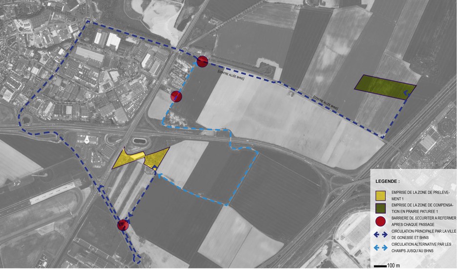 ZAC du Triangle de Gonesse zones de compensation écologique phase 1